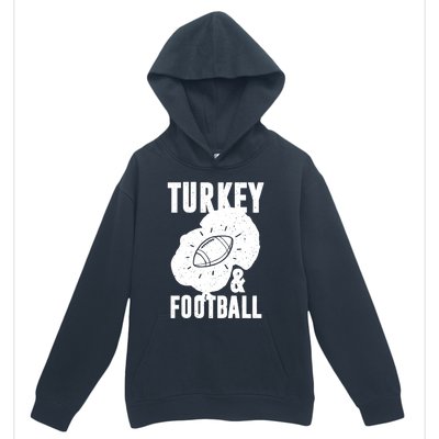 Turkey And Football Gift Thanksgiving Football Gift Urban Pullover Hoodie