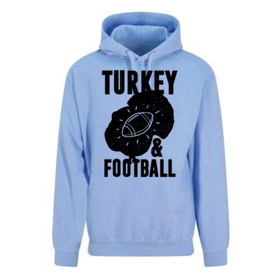 Turkey And Football Gift Thanksgiving Football Gift Unisex Surf Hoodie