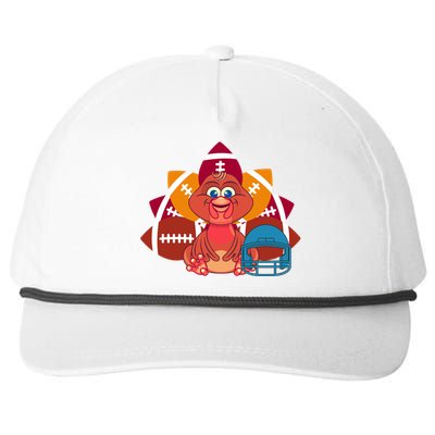 Turkey And Football Balls Funny Sport Lovers Gift Snapback Five-Panel Rope Hat