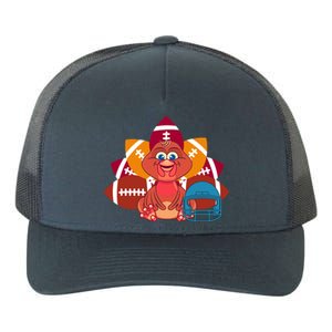 Turkey And Football Balls Funny Sport Lovers Gift Yupoong Adult 5-Panel Trucker Hat