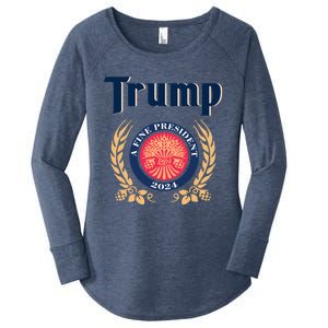 Trump A Fine President 2024 Women's Perfect Tri Tunic Long Sleeve Shirt