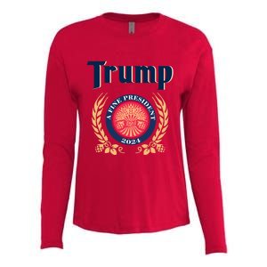 Trump A Fine President 2024 Womens Cotton Relaxed Long Sleeve T-Shirt