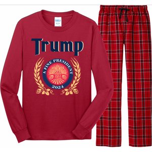 Trump A Fine President 2024 Long Sleeve Pajama Set