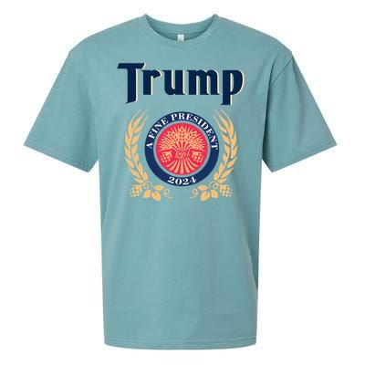 Trump A Fine President 2024 Sueded Cloud Jersey T-Shirt