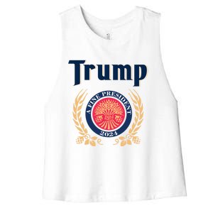 Trump A Fine President 2024 Women's Racerback Cropped Tank