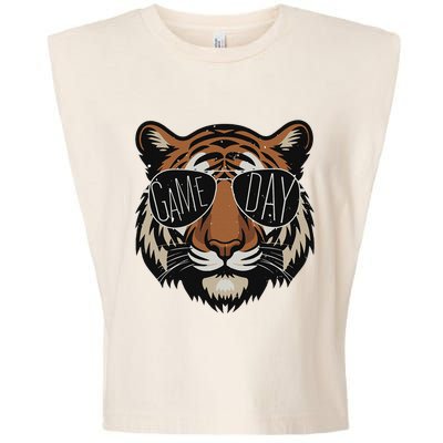 Touchdown American Football Game Day Thanksgiving Tiger Cool Garment-Dyed Women's Muscle Tee