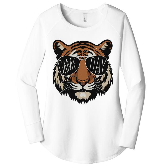 Touchdown American Football Game Day Thanksgiving Tiger Cool Women's Perfect Tri Tunic Long Sleeve Shirt