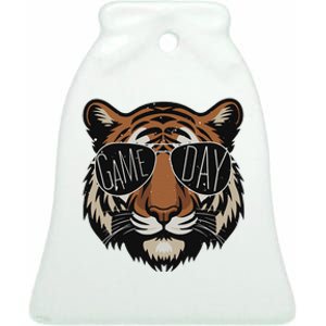 Touchdown American Football Game Day Thanksgiving Tiger Cool Ceramic Bell Ornament