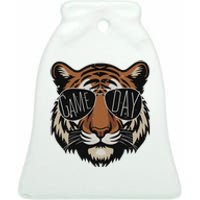 Touchdown American Football Game Day Thanksgiving Tiger Cool Ceramic Bell Ornament