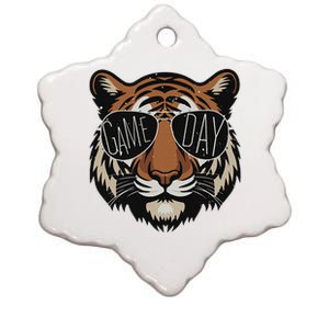 Touchdown American Football Game Day Thanksgiving Tiger Cool Ceramic Star Ornament