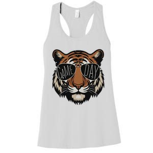 Touchdown American Football Game Day Thanksgiving Tiger Cool Women's Racerback Tank