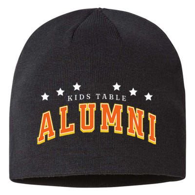 Table Alumni Funny Thanksgiving Dinner Sarcastic Sustainable Beanie