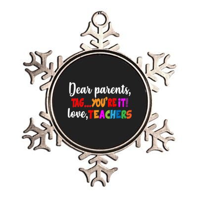 Tag You're It Love Teachers Metallic Star Ornament