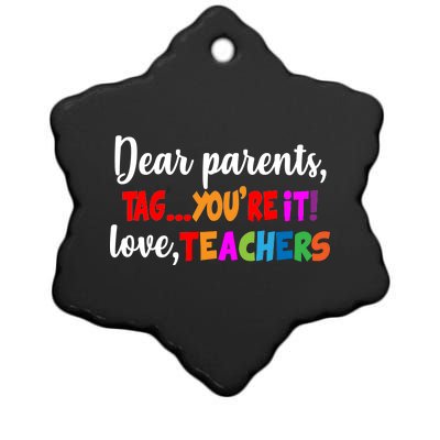 Tag You're It Love Teachers Ceramic Star Ornament