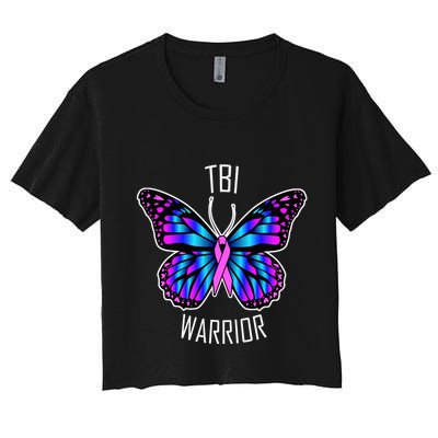 TBI Awareness Gift Great Gift Traumatic Brain Injury Present Cool Gift Crop Top