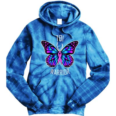 TBI Awareness Gift Great Gift Traumatic Brain Injury Present Cool Gift Tie Dye Hoodie