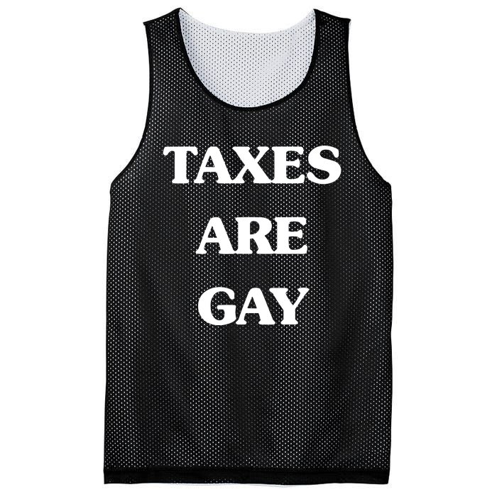 Taxes Are Gay Mesh Reversible Basketball Jersey Tank