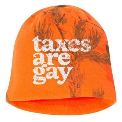 Taxes Are Gay Sarcastic Sayings Kati - Camo Knit Beanie