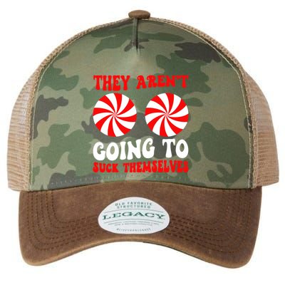 They ArenT Going To Suck Themselves Groovy Christmas Couple Legacy Tie Dye Trucker Hat