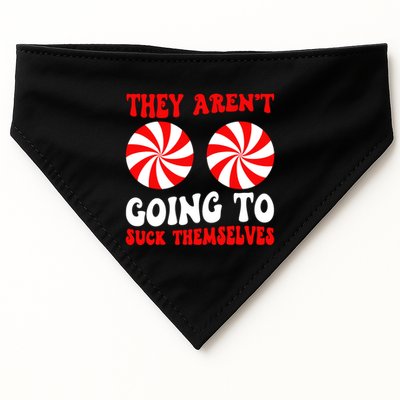 They ArenT Going To Suck Themselves Groovy Christmas Couple USA-Made Doggie Bandana