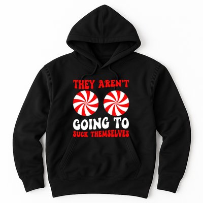 They ArenT Going To Suck Themselves Groovy Christmas Couple Hoodie