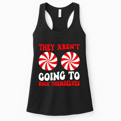 They ArenT Going To Suck Themselves Groovy Christmas Couple Womens Tank Top