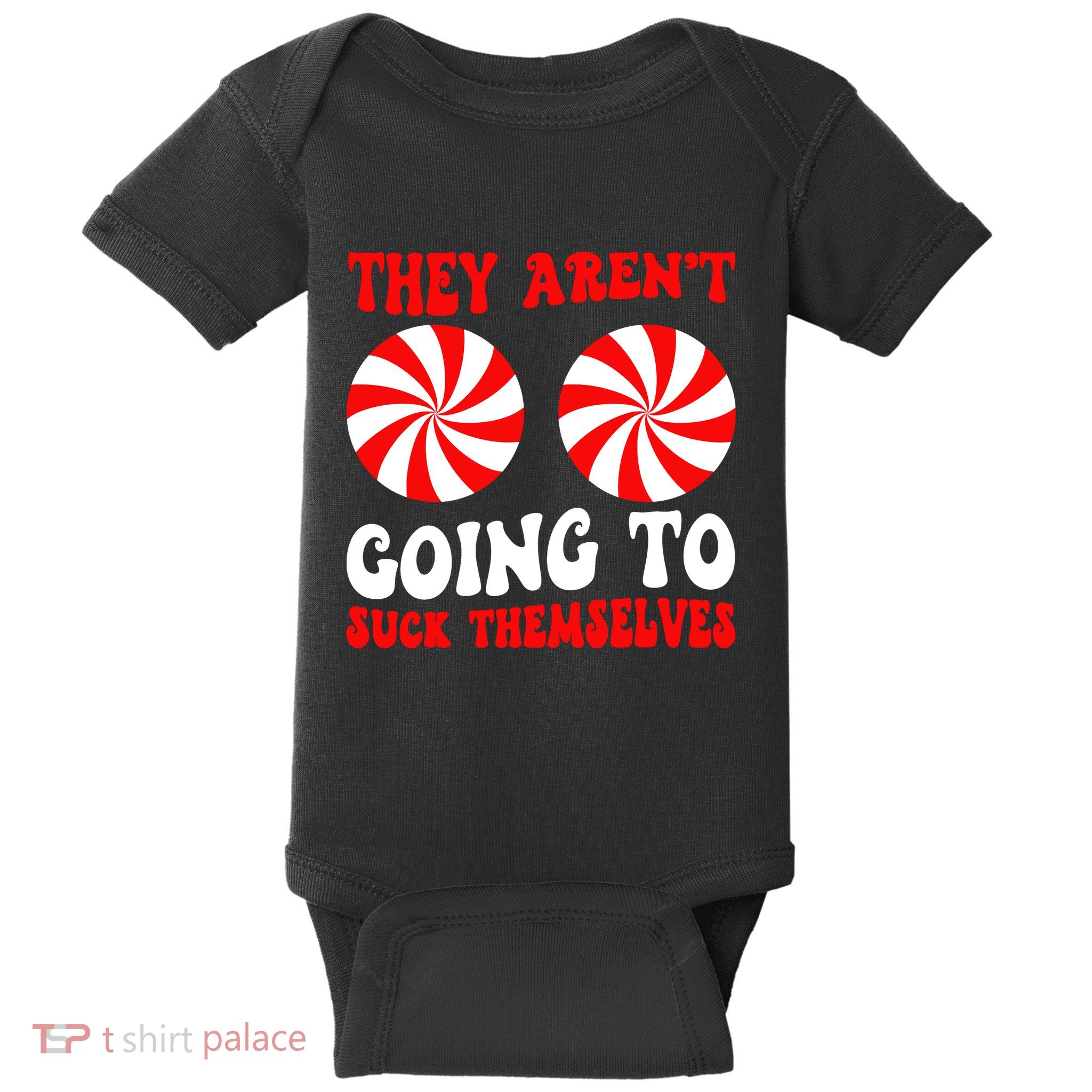 They ArenT Going To Suck Themselves Groovy Christmas Couple Baby Bodysuit