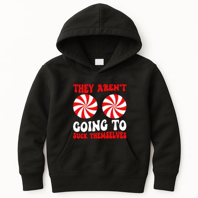 They ArenT Going To Suck Themselves Groovy Christmas Couple Kids Hoodie