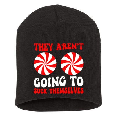 They ArenT Going To Suck Themselves Groovy Christmas Couple Short Acrylic Beanie