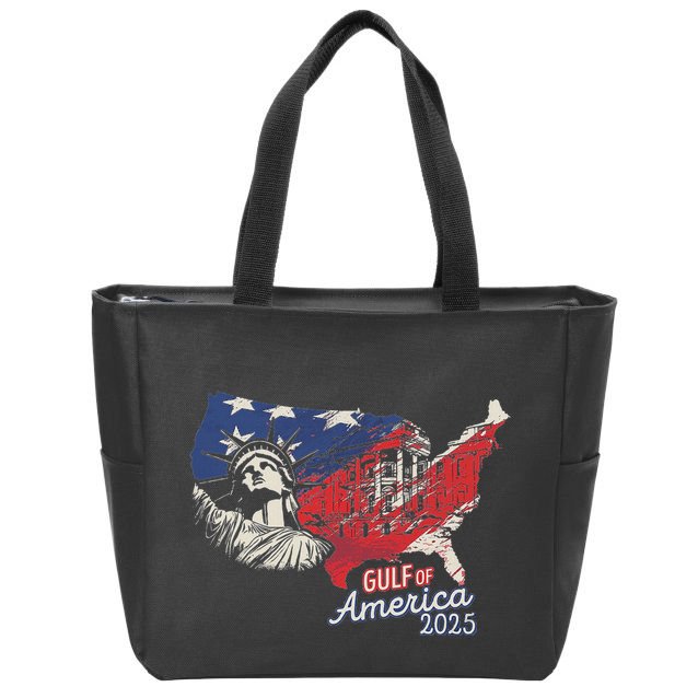 Trump AmericaS Gulf Mexico President Trump 2025 American Zip Tote Bag