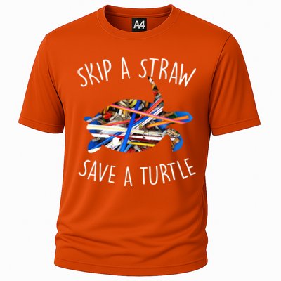 Turtles Are Great Skip A Straw And Save One Gift Idea Gift Cooling Performance Crew T-Shirt