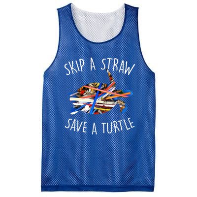 Turtles Are Great Skip A Straw And Save One Gift Idea Gift Mesh Reversible Basketball Jersey Tank