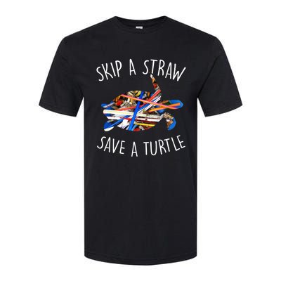 Turtles Are Great Skip A Straw And Save One Gift Idea Gift Softstyle CVC T-Shirt