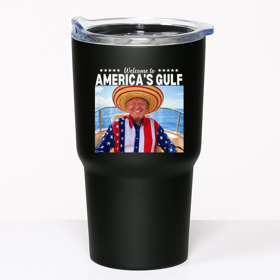 Trump AmericaS Gulf Mexico President Trump Sombrero Tumbler