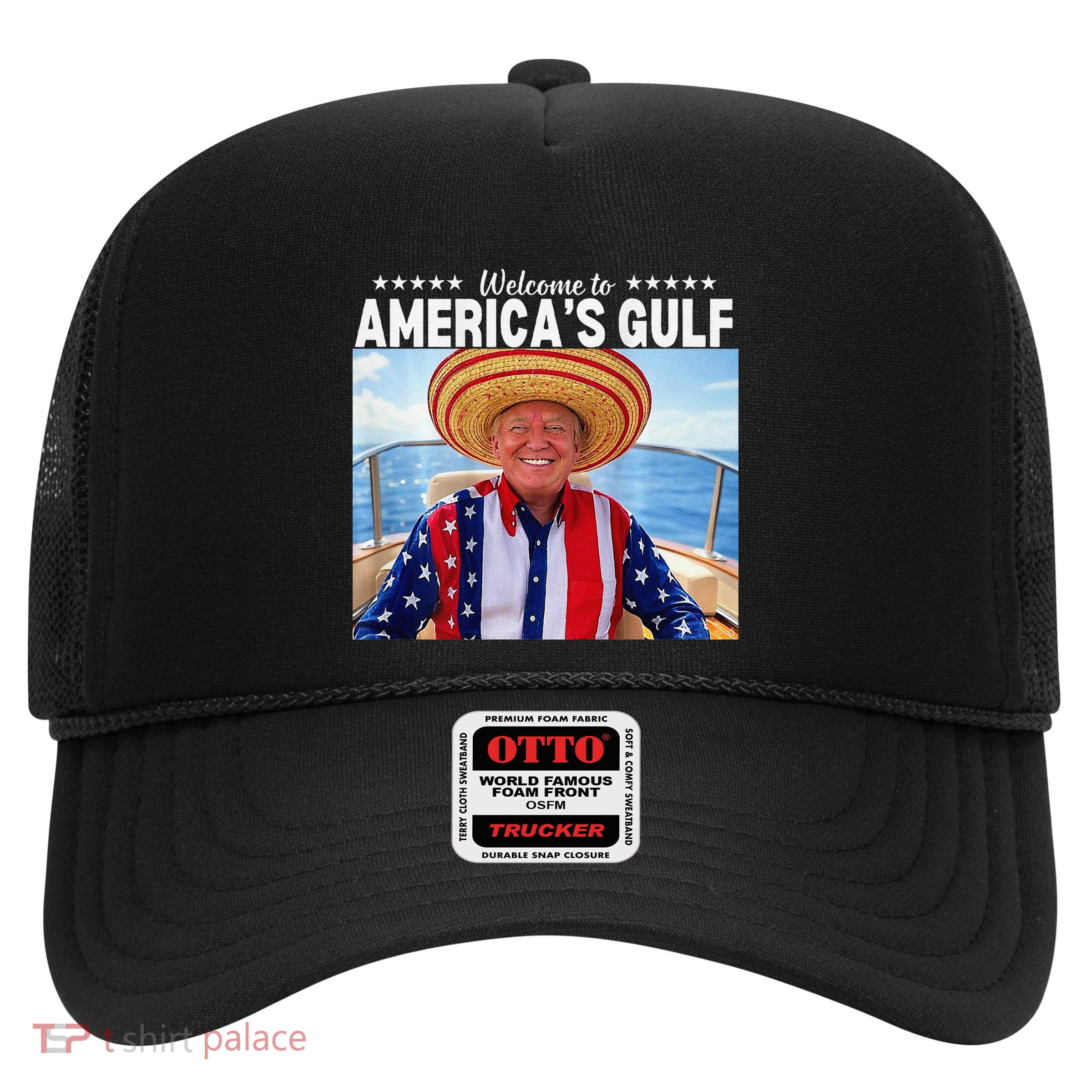 Trump AmericaS Gulf Mexico President Trump Sombrero Trucker Hat