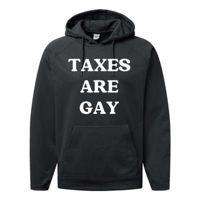 Taxes Are Gay Lgbtq+ Rights Taxation Equality Performance Fleece Hoodie