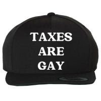 Taxes Are Gay Lgbtq+ Rights Taxation Equality Wool Snapback Cap