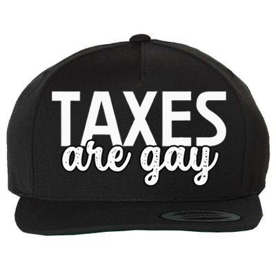 Taxes Are Gay Funny Sarcastic Tax Quote Wool Snapback Cap