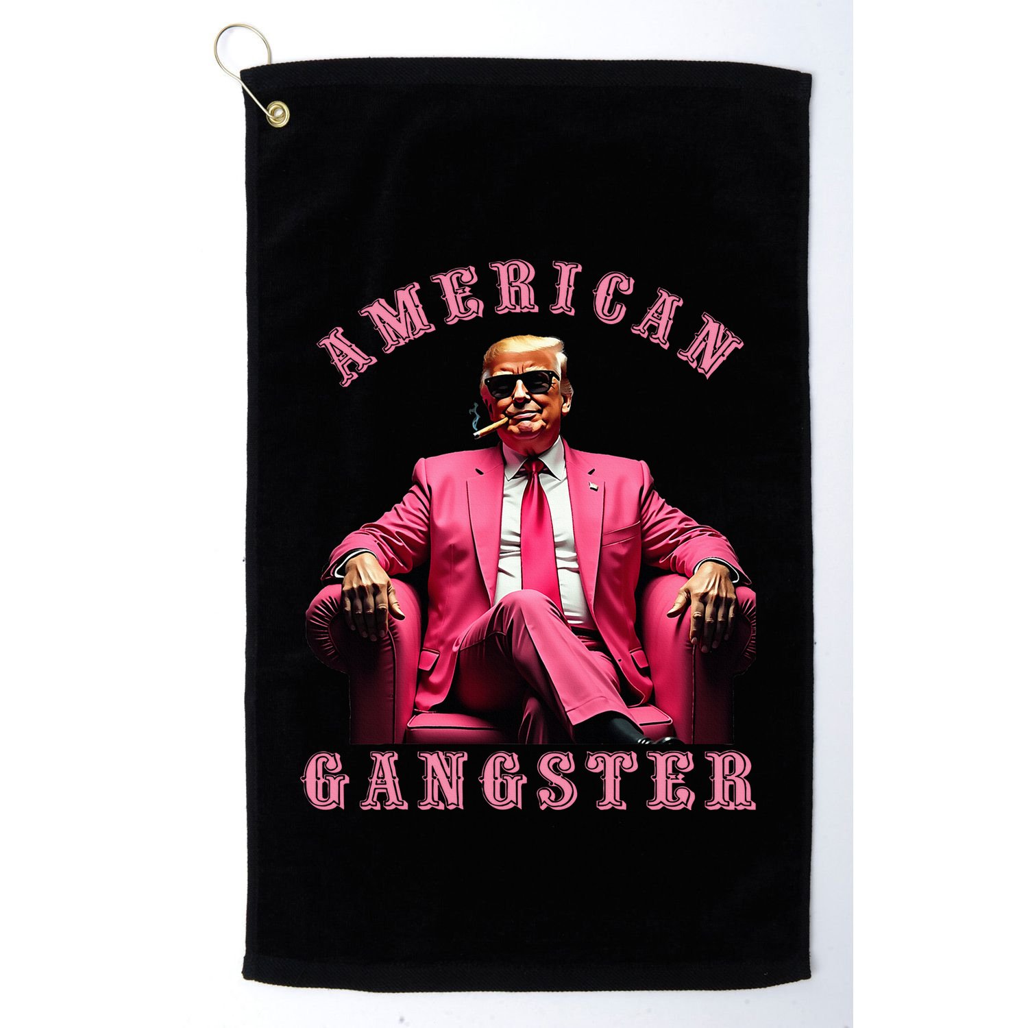 Trump American Gangster 47th President Golf Towel