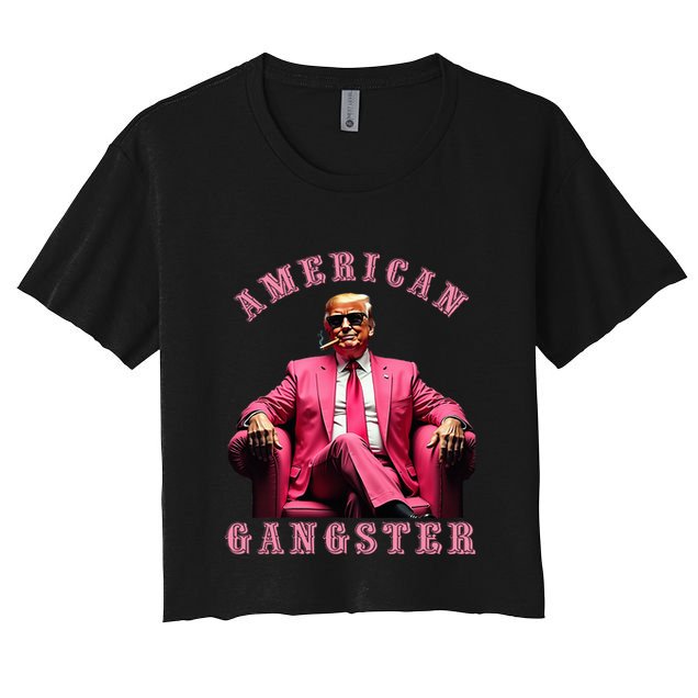 Trump American Gangster 47th President Crop Top