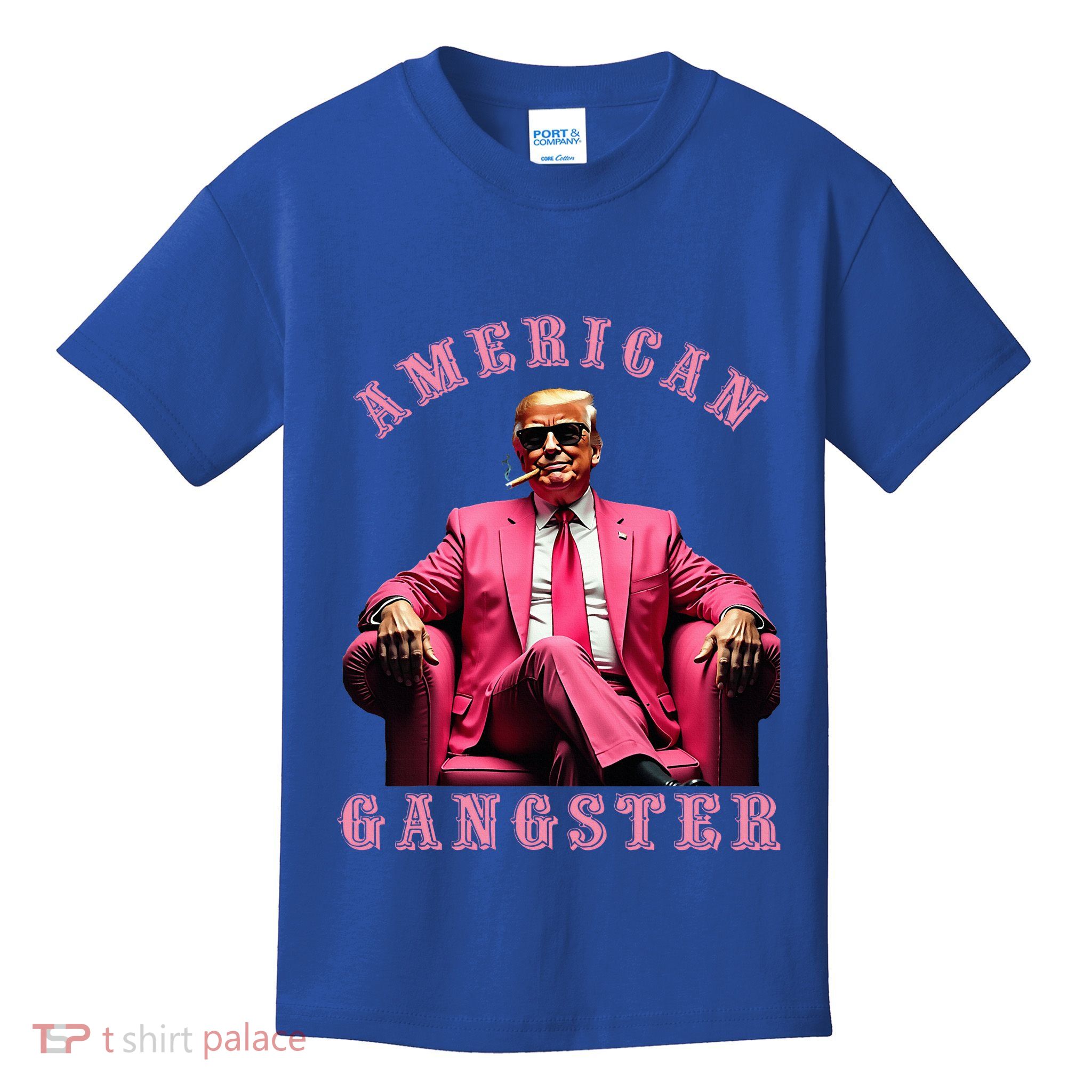 Trump American Gangster 47th President Kids T-Shirt