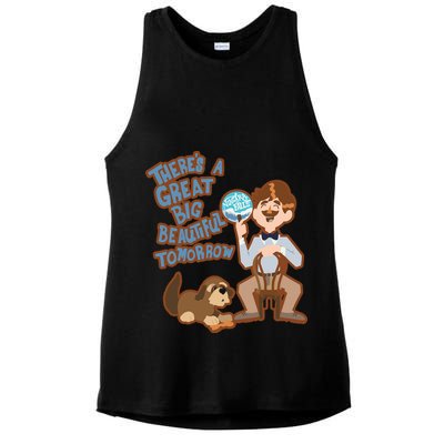 Theres A Great Big Beautiful Tomorrow Men And Dog Ladies PosiCharge Tri-Blend Wicking Tank