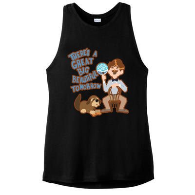 Theres A Great Big Beautiful Tomorrow Men And Dog Ladies PosiCharge Tri-Blend Wicking Tank