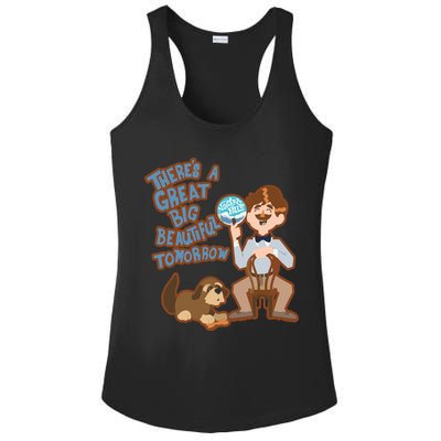 Theres A Great Big Beautiful Tomorrow Men And Dog Ladies PosiCharge Competitor Racerback Tank