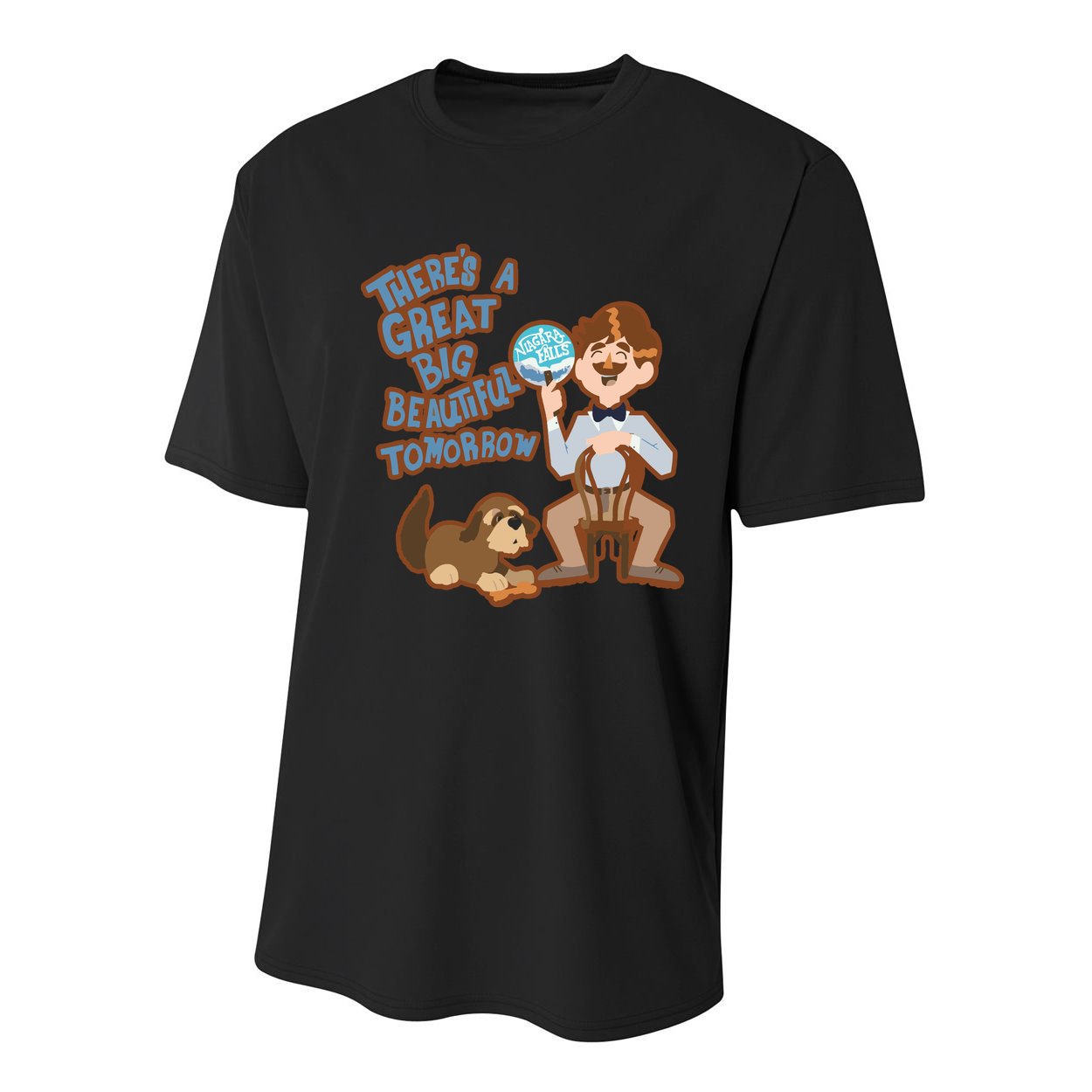 Theres A Great Big Beautiful Tomorrow Men And Dog Youth Performance Sprint T-Shirt