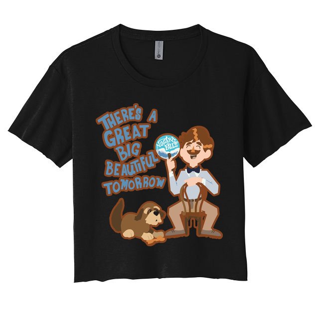 Theres A Great Big Beautiful Tomorrow Men And Dog Crop Top