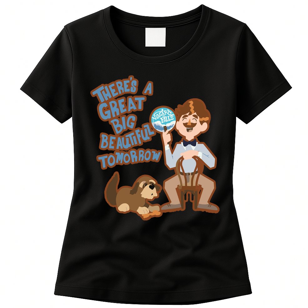 Theres A Great Big Beautiful Tomorrow Men And Dog Womens T-Shirt