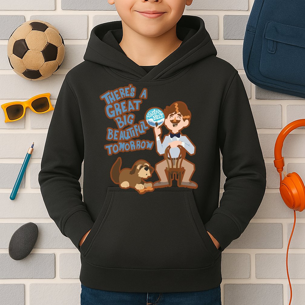 Theres A Great Big Beautiful Tomorrow Men And Dog Kids Hoodie