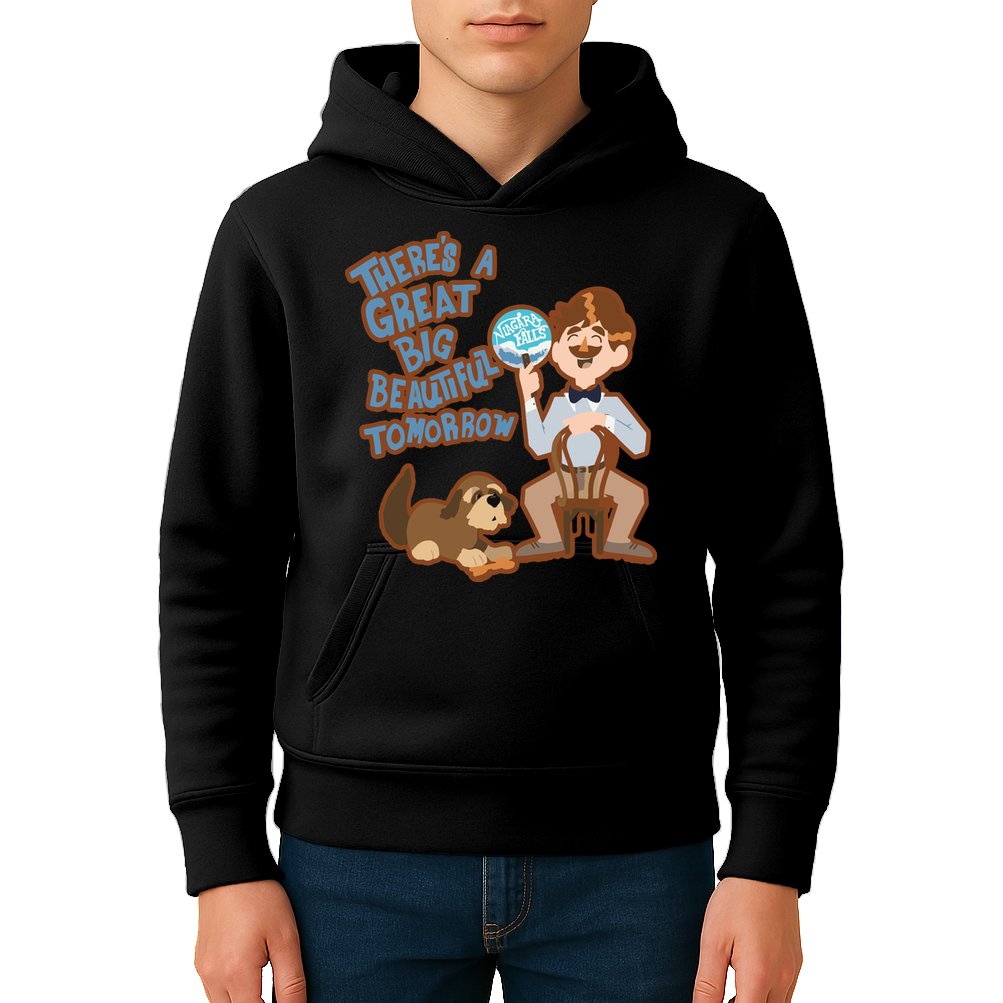 Theres A Great Big Beautiful Tomorrow Men And Dog Kids Hoodie