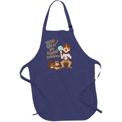 Theres A Great Big Beautiful Tomorrow Men And Dog Full-Length Apron With Pockets